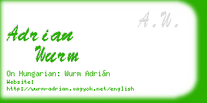 adrian wurm business card