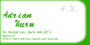 adrian wurm business card